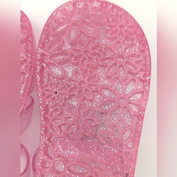 BNWOT Sanrio Hello Kitty (Girl's Size 10) Pink Glitter Jelly Sandals - Picture 7 of 16